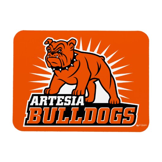 Artesia Bulldogs Primary Logo Flexible Magnet (Horizontal)