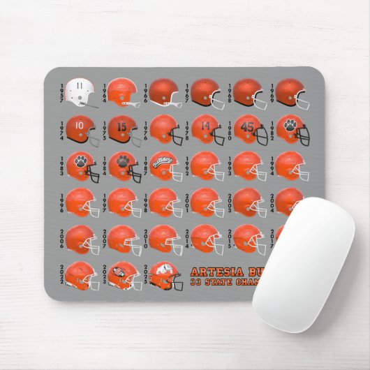 Artesia Bulldogs State Champs Helmet Mousepad (Mit Mouse)