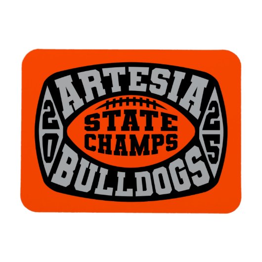 Artesia Bulldogs "State Champs" Magnet (Horizontal)