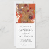 Artful Abstract Boho Colorful 60th Birthday Party Einladung (Vorderseite)