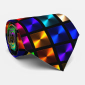 Artful - Abstrakte Würfel Krawatte (Gerollt)