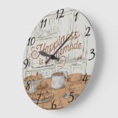 Artful Arrangement: Plate of Delicious Delights Große Wanduhr (Winkel)