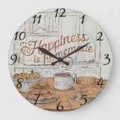 Artful Arrangement: Plate of Delicious Delights Große Wanduhr (Vorderseite)