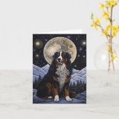 Artful Bernese Mt. Hund Saison Karte (Gelbe Blume)