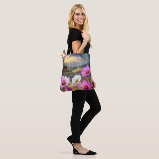 Artful Carryall: Leinwand Tote Beutel Tasche (Am Model)