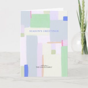 Artful Pastel Weihnachtsfeiertag Gruß Feiertagskarte