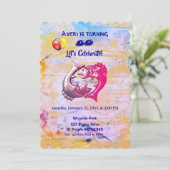 Artful - Pisces Birthday (19. Februar - März 20) Einladung (Stehend Vorderseite)