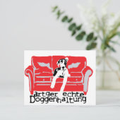 Artgerechte DoggenInstandhaltung Postkarte (Stehend Vorderseite)