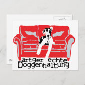 Artgerechte DoggenInstandhaltung Postkarte (Vorne/Hinten)