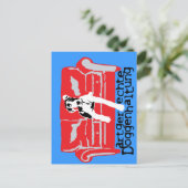 Artgerechte DoggenInstandhaltung Postkarte (Stehend Vorderseite)
