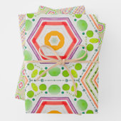 Artgul hexagon Aquarell Geschenkpapier Set (Beispiel)