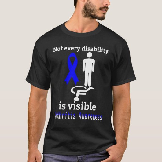 Arthritis Awareness Blue Ribbon Warrior T-Shirt (Vorderseite)