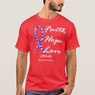 Arthritis Awareness Faith Hope Liebe in dieser Fam T-Shirt