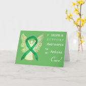 Arthritis Awareness Green Ribbon Grußkarte Karte (Gelbe Blume)