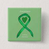 Arthritis Awareness Heart Ribbon Buttone Button (Vorderseite)