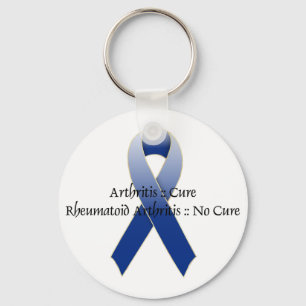 Arthritis Blue Ribbon Awareness Design 4 Schlüsselanhänger
