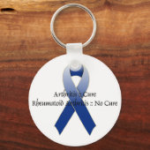 Arthritis Blue Ribbon Awareness Design 4 Schlüsselanhänger (Vorderseite)