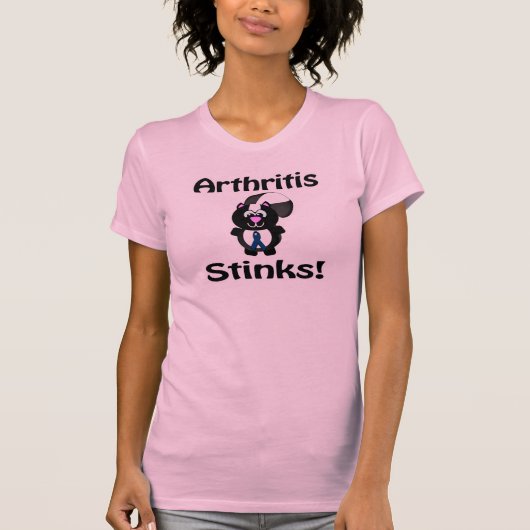 Arthritis Stinks Skunk Awareness Design T-Shirt (Vorderseite)
