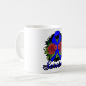 Arthritis-Überlebend-Rosegrunge-Tätowierung Kaffeetasse (Vorderseite Links)