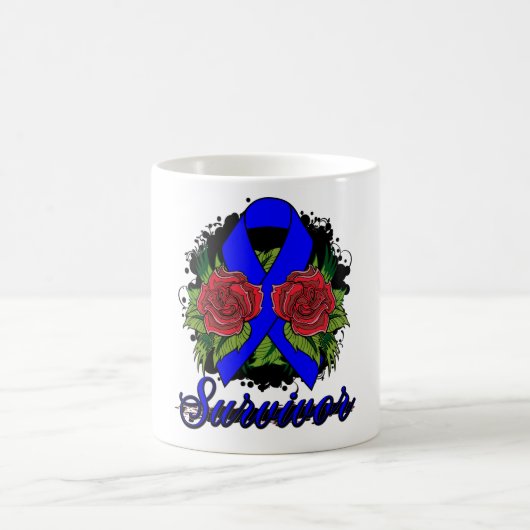 Arthritis-Überlebend-Rosegrunge-Tätowierung Kaffeetasse (Mittel)