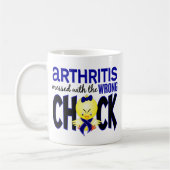 Arthritis verwirrt mit dem falschen Küken Kaffeetasse (Links)