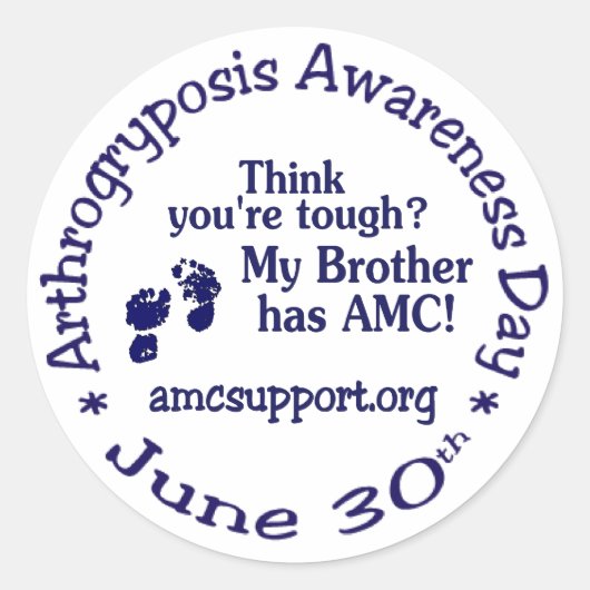 Arthrogryposis Awareness Day *Brother* Sticker (Vorderseite)