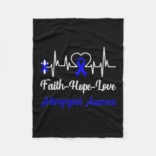 Arthrogryposis Awareness Heartbeat Christliches Kr Fleecedecke