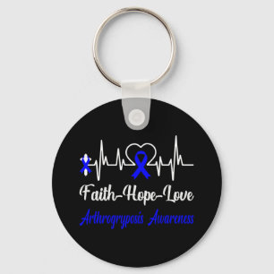 Arthrogryposis Awareness Heartbeat Christliches Kr Schlüsselanhänger