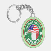 Arthur Ave Bronx American Keyrings Schlüsselanhänger (Vorderseite links)