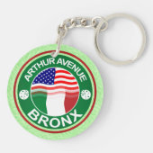 Arthur Ave Bronx American Keyrings Schlüsselanhänger (Rückseite)