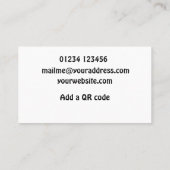 Arthur Business Card Platzkarte (Rückseite)