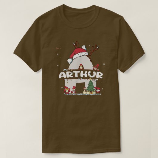 Arthur Christmas w Arthur Name für lustige Weihnac T-Shirt (Design vorne)