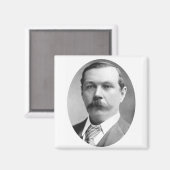 Arthur Conan Doyle Foto Magnet (Vorderseite/Rückseite)