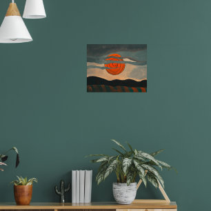Arthur Dove Malerei, Rote Sonne, Poster