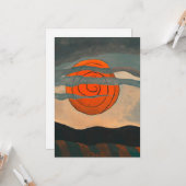 Arthur Dove, Red Sun, Karte (Vorderseite/Rückseite Beispiel)