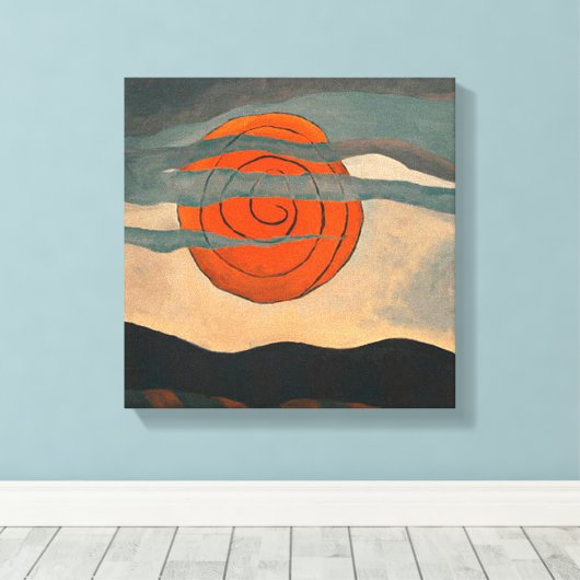 Arthur Dove, Red Sun, Leinwanddruck (Insitu (Holzboden))