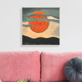 Arthur Dove, Red Sun, Leinwanddruck (Insitu (Wohnzimmer))