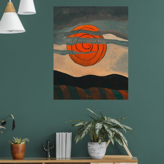 Arthur Dove, Red Sun, Poster (Wohnzimmer 1)