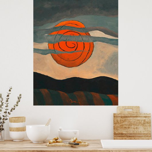 Arthur Dove, Red Sun, Poster (Küche)