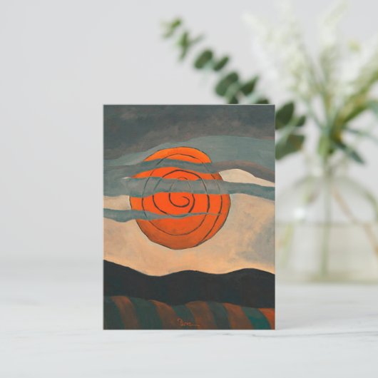 Arthur Dove, Red Sun, Postkarte (Stehend Vorderseite)