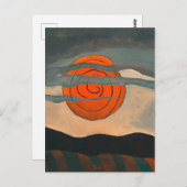 Arthur Dove, Red Sun, Postkarte (Vorne/Hinten)