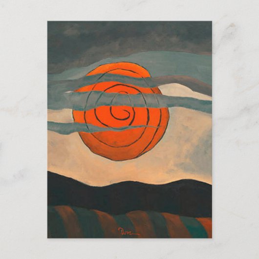 Arthur Dove, Red Sun, Postkarte (Vorderseite)