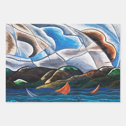 Arthur Dove, Wolken und Wasser Geschenkpapier Set (Vorderseite 3)