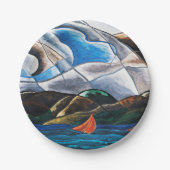 Arthur Dove, Wolken und Wasser Pappteller (Vorderseite)