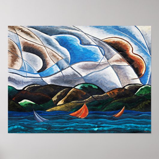 Arthur Dove, Wolken und Wasser Poster (Vorne)