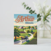 Arthur, Illinois Postkarte (Stehend Vorderseite)
