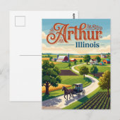Arthur, Illinois Postkarte (Vorne/Hinten)