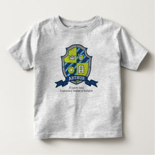 Arthur-Jungen Name u. Bedeutungsritterschild Kleinkind T-shirt
