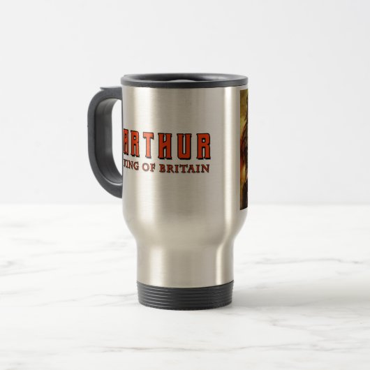 Arthur King of Britain travel mug Reisebecher (Vorderseite Links)
