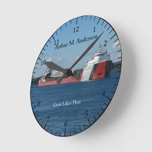 Arthur M. Anderson clock Runde Wanduhr (Winkel)